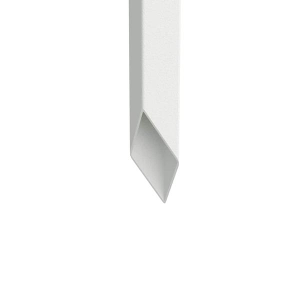 Garten dekoratives Panel Weiß 32 x 140 cm Kaltgewalzter Stahl