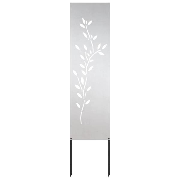 Garten dekoratives Panel Silber 32 x 140 cm Edelstahl