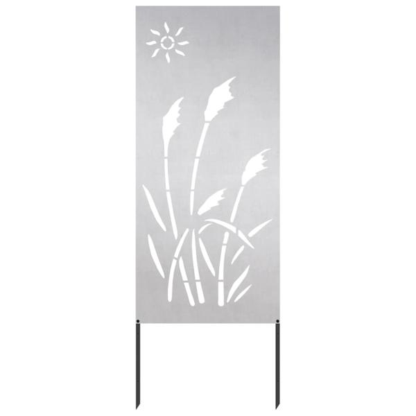 Garten dekoratives Panel Silber 50 x 140 cm Edelstahl