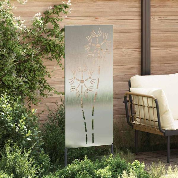Garten dekoratives Panel Silber 50 x 140 cm Edelstahl