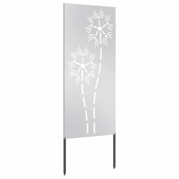 Garten dekoratives Panel Silber 50 x 140 cm Edelstahl