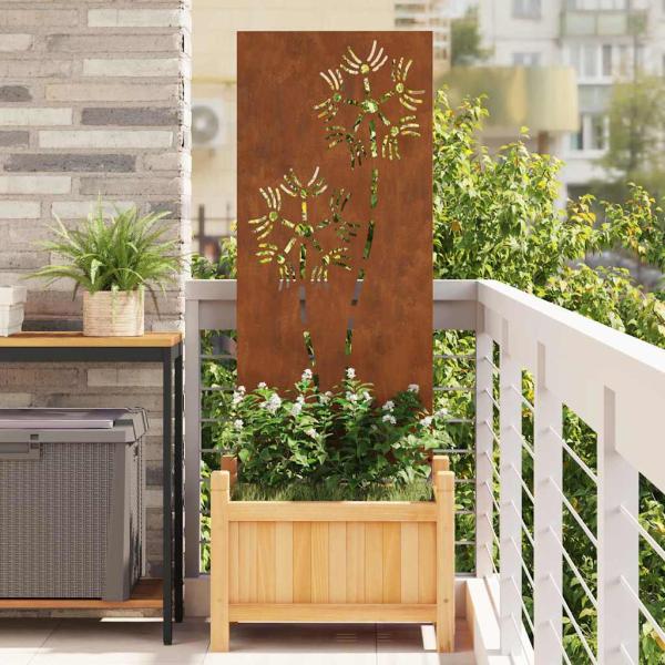 ARDEBO.de - Garten dekoratives Panel Rostig 50 x 140 cm Wetterstahl