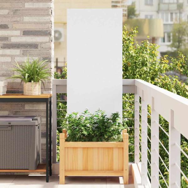 ARDEBO.de - Garten dekoratives Panel Weiß 50 x 140 cm Kaltgewalzter Stahl