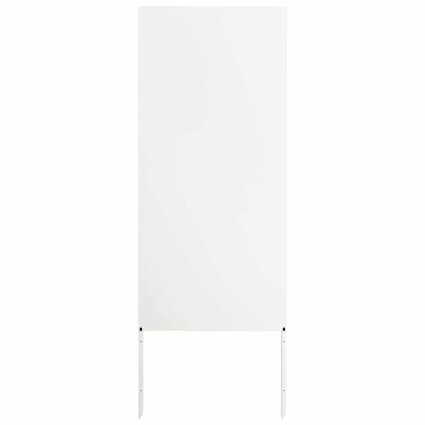 Garten dekoratives Panel Weiß 50 x 140 cm Kaltgewalzter Stahl
