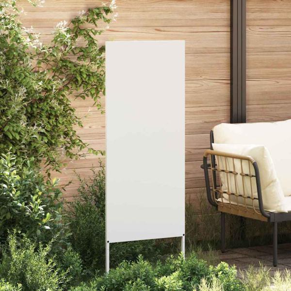 Garten dekoratives Panel Weiß 50 x 140 cm Kaltgewalzter Stahl