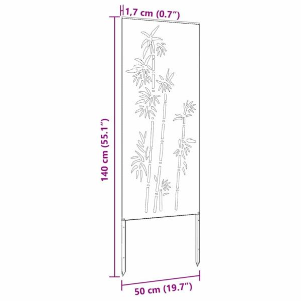 Garten dekoratives Panel Rostig 50 x 140 cm Wetterstahl