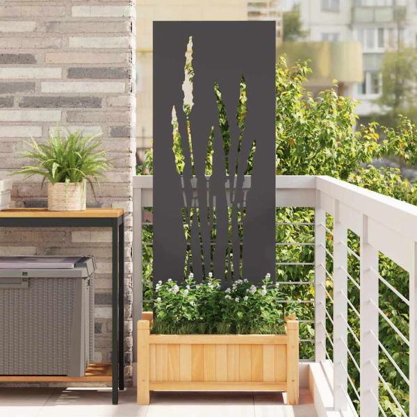 ARDEBO.de - Garten dekoratives Panel Schwarz 50 x 140 cm