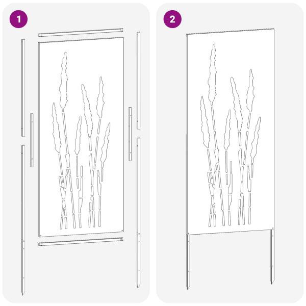 Garten dekoratives Panel Schwarz 50 x 140 cm