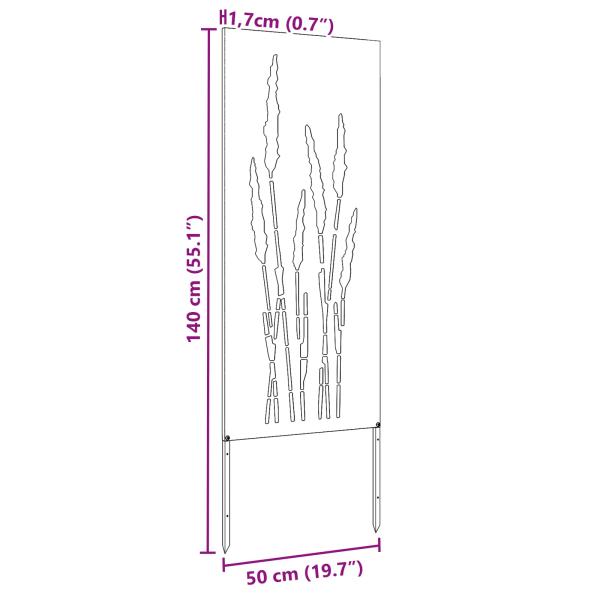 Garten dekoratives Panel Schwarz 50 x 140 cm