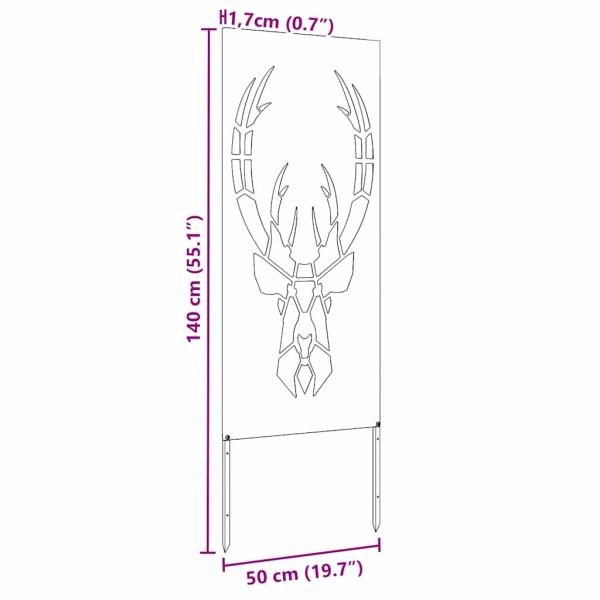 Garten dekoratives Panel Rostig 50 x 140 cm Wetterstahl