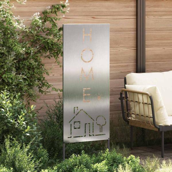 Garten dekoratives Panel Silber 50 x 140 cm Edelstahl