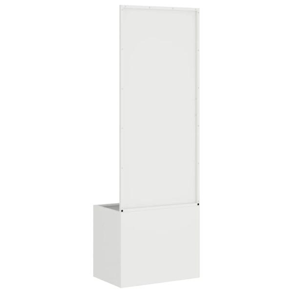Blumentopf mit dekorativem Paneel Weiß 50 x 140 cm