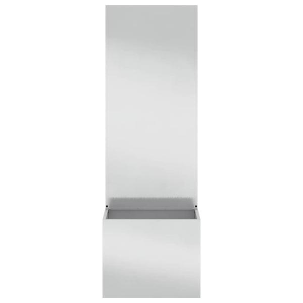 Blumentopf mit dekorativem Paneel Silber 50 x 140 cm Edelstahl
