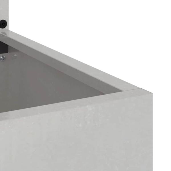 Blumentopf mit dekorativem Paneel Silber 50 x 140 cm Edelstahl