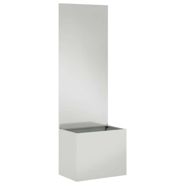 Blumentopf mit dekorativem Paneel Silber 50 x 140 cm