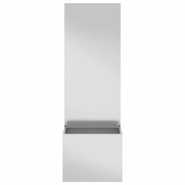 Blumentopf mit dekorativem Paneel Silber 50 x 140 cm