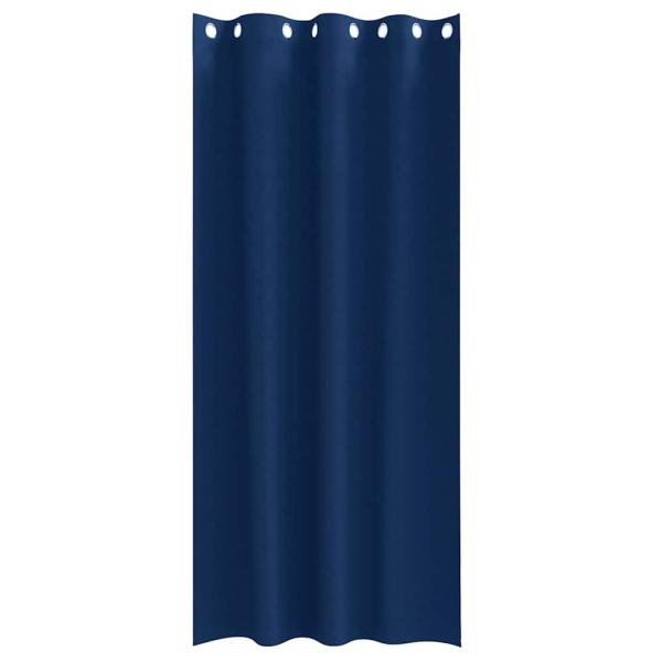 Vorhänge mit Vorhängen 2 pcs Dunkelblau 225 x 140 cm Polyester