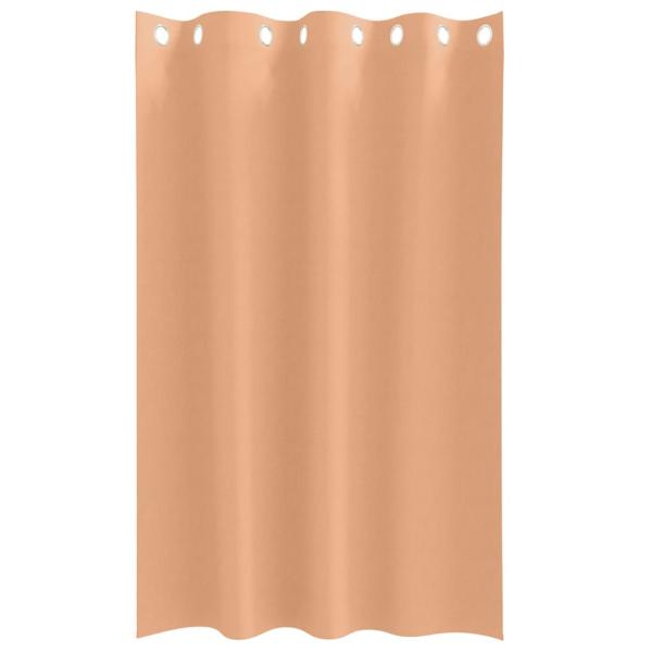 Vorhänge mit Vorhängen 2 pcs Hellbraun 175 x 140 cm Polyester