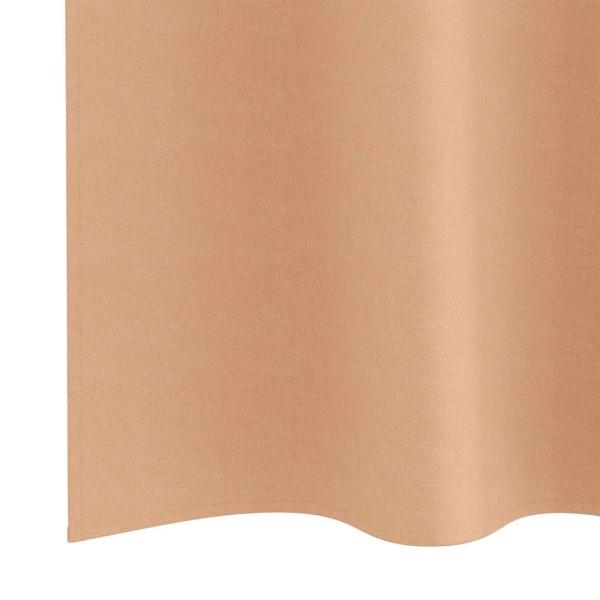 Verdunkelungs-Vorhänge mit Ringen 2 pcs Hellbraun 225 x 140 cm