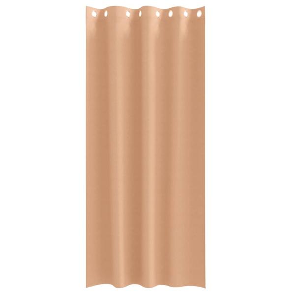 Vorhänge mit Vorhängen 2 pcs Hellbraun 245 x 140 cm Polyester