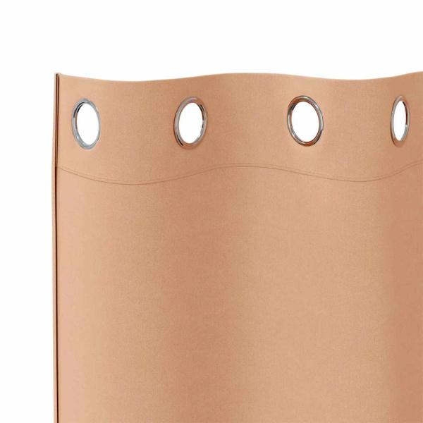 Vorhänge mit Vorhängen 2 pcs Hellbraun 245 x 140 cm Polyester