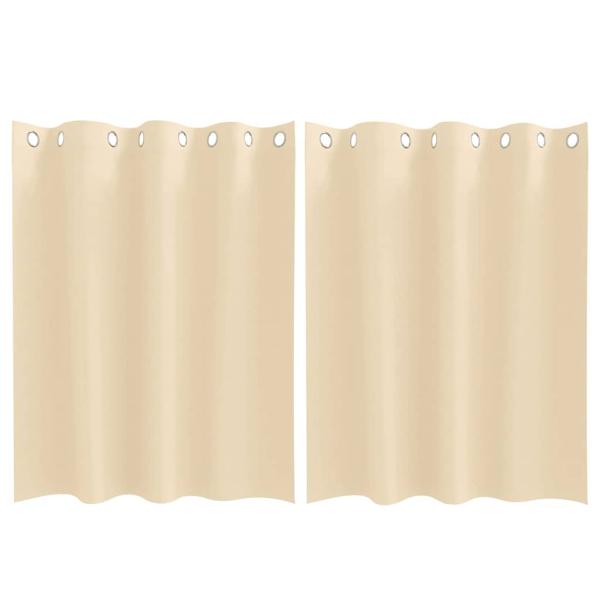 Vorhänge mit Vorhängen 2 pcs Creme 140 x 140 cm Polyester