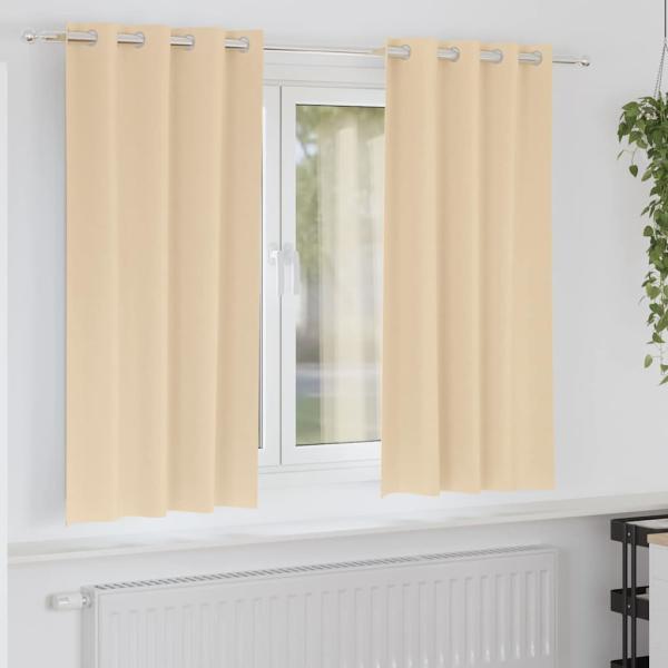 ARDEBO.de - Vorhänge mit Vorhängen 2 pcs Creme 175 x 140 cm Polyester