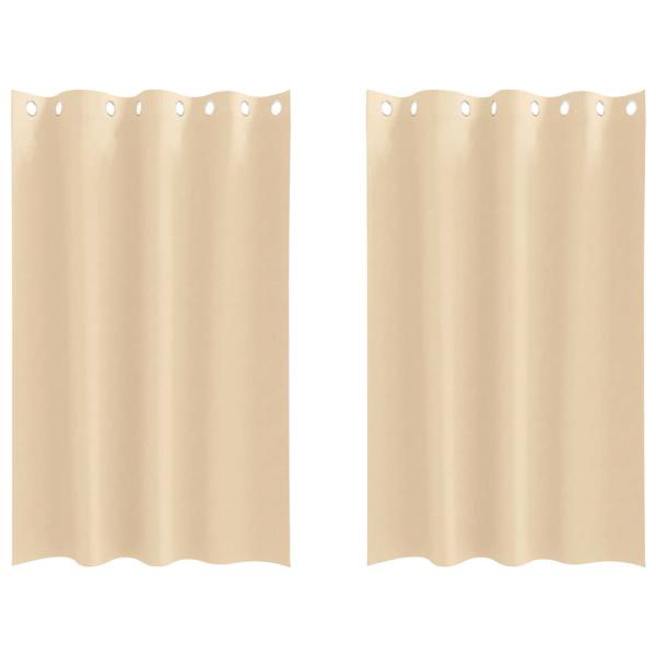 Vorhänge mit Vorhängen 2 pcs Creme 175 x 140 cm Polyester