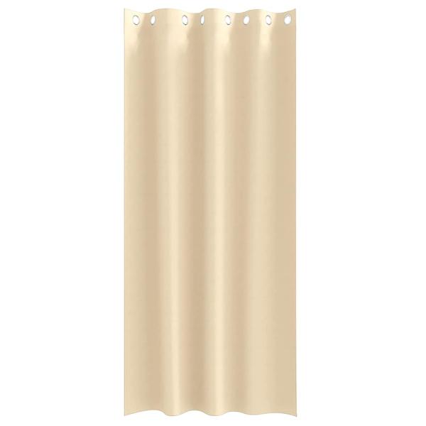 Vorhänge mit Vorhängen 2 pcs Creme 225 x 140 cm Polyester