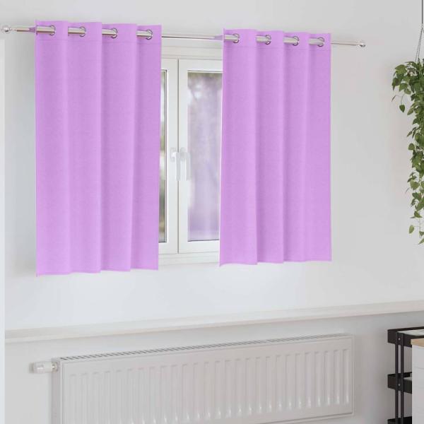 ARDEBO.de - Vorhänge mit Vorhängen 2 pcs Lila 140 x 140 cm Polyester