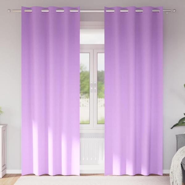ARDEBO.de - Vorhänge mit Vorhängen 2 pcs Lila 225 x 140 cm Polyester