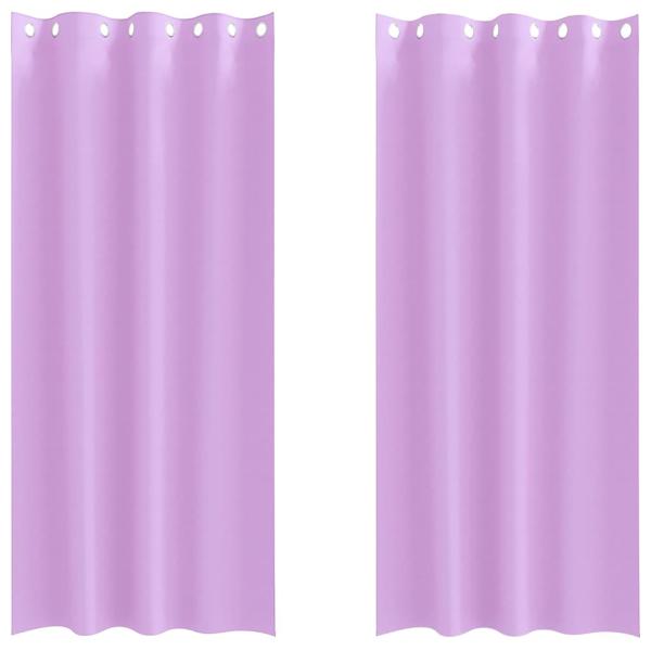 Vorhänge mit Vorhängen 2 pcs Lila 260 x 140 cm Polyester