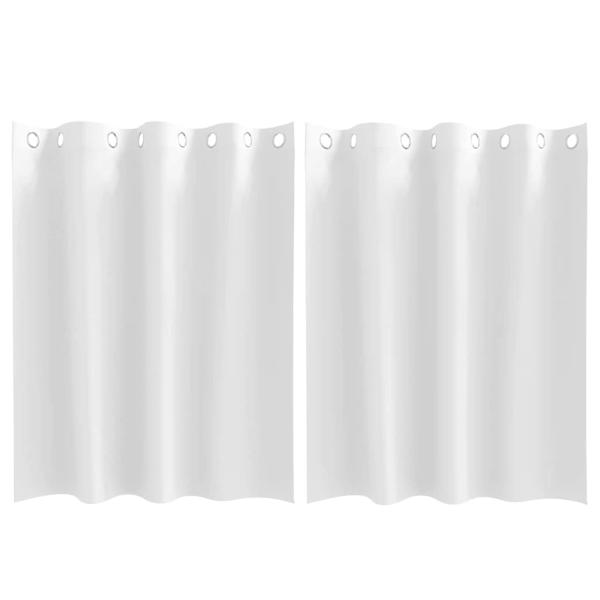 Vorhänge mit Vorhängen 2 pcs Reinweiß 140 x 140 cm Polyester