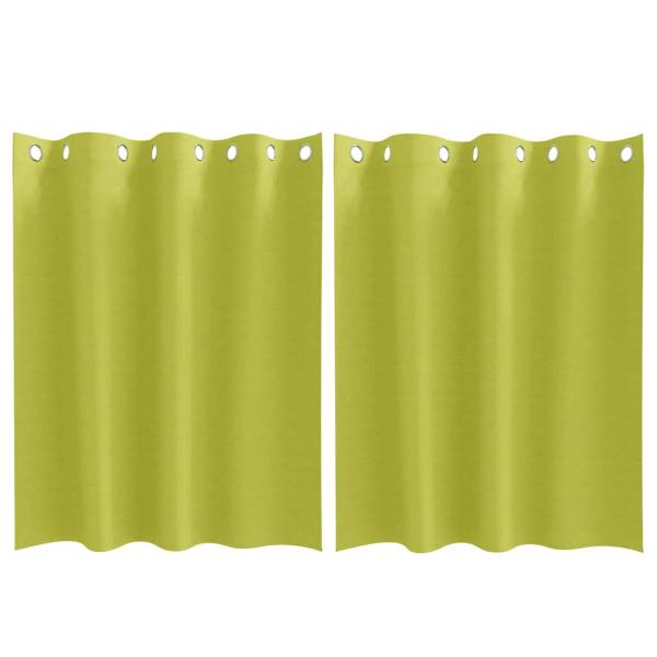 Vorhänge mit Vorhängen 2 pcs Apfelgrün 140 x 140 cm Polyester