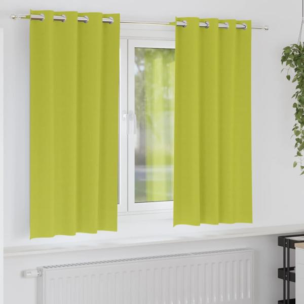 ARDEBO.de - Vorhänge mit Vorhängen 2 pcs Apfelgrün 175 x 140 cm Polyester