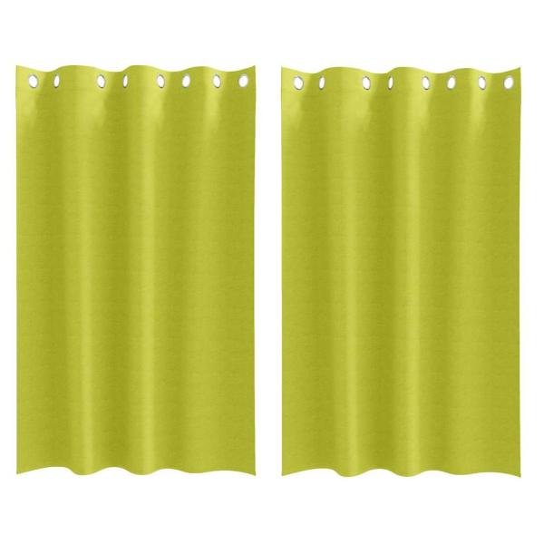 Vorhänge mit Vorhängen 2 pcs Apfelgrün 175 x 140 cm Polyester