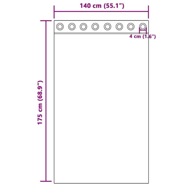 Vorhänge mit Vorhängen 2 pcs Apfelgrün 175 x 140 cm Polyester