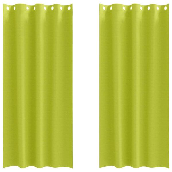 Vorhänge mit Vorhängen 2 pcs Apfelgrün 225 x 140 cm Polyester