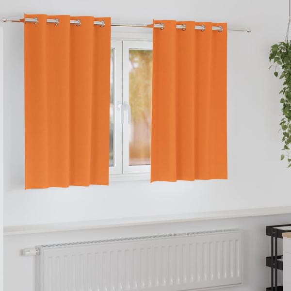ARDEBO.de - Vorhänge 2 pcs Leuchtendes Orange 140 x 140 cm Polyester