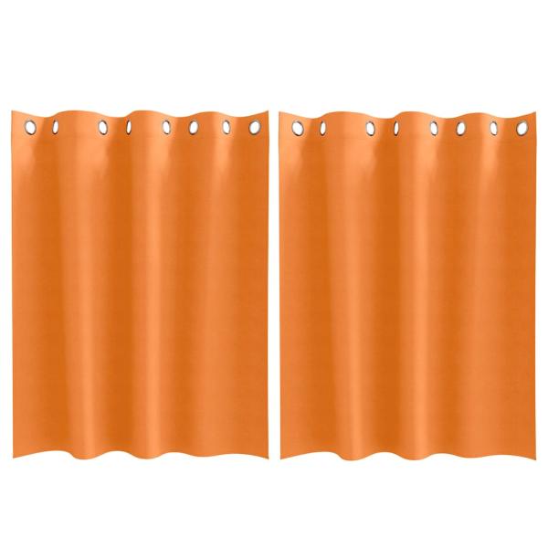 Vorhänge 2 pcs Leuchtendes Orange 140 x 140 cm Polyester