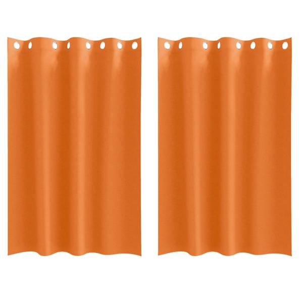 Vorhänge 2 pcs Leuchtendes Orange 175 x 140 cm Polyester