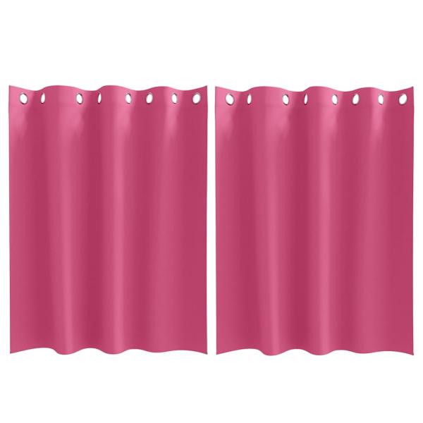 Vorhänge 2 pcs Leuchtendes Pink 140 x 140 cm Polyester