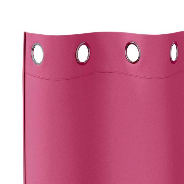Verdunkelungs-Vorhänge mit Ringen 2 Stk. Helles Pink Polyester