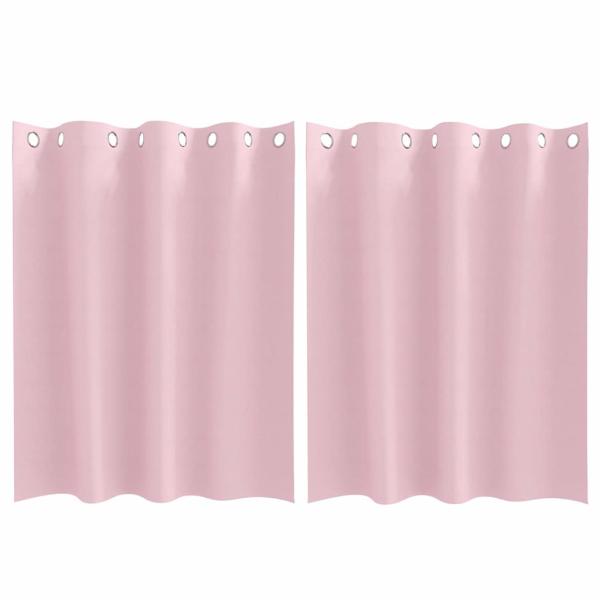 Vorhänge mit Vorhängen 2 pcs Baby Pink 140 x 140 cm Polyester