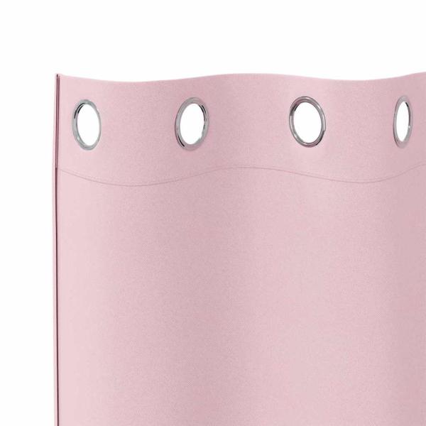 Vorhänge mit Vorhängen 2 pcs Baby Pink 140 x 140 cm Polyester