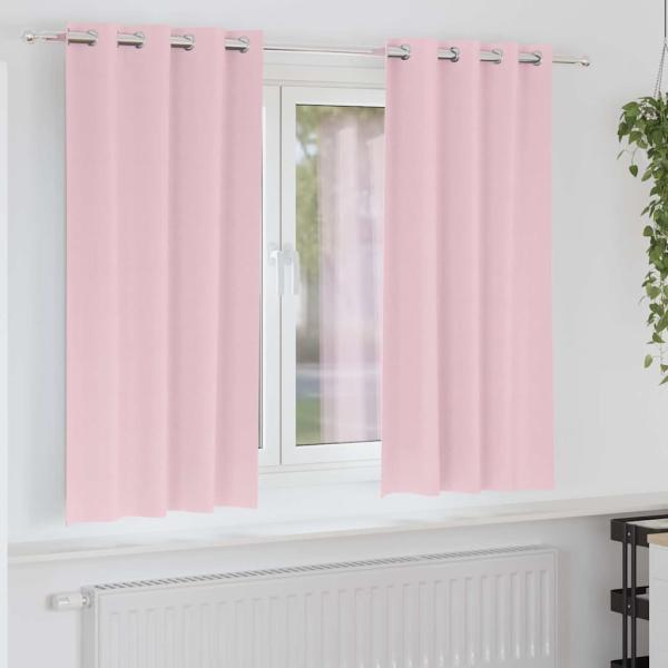 ARDEBO.de - Vorhänge mit Vorhängen 2 pcs Baby Pink 175 x 140 cm Polyester