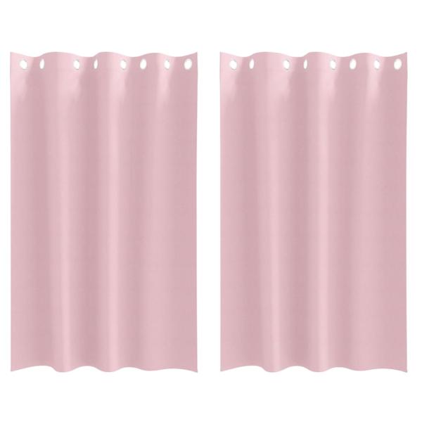 Vorhänge mit Vorhängen 2 pcs Baby Pink 175 x 140 cm Polyester