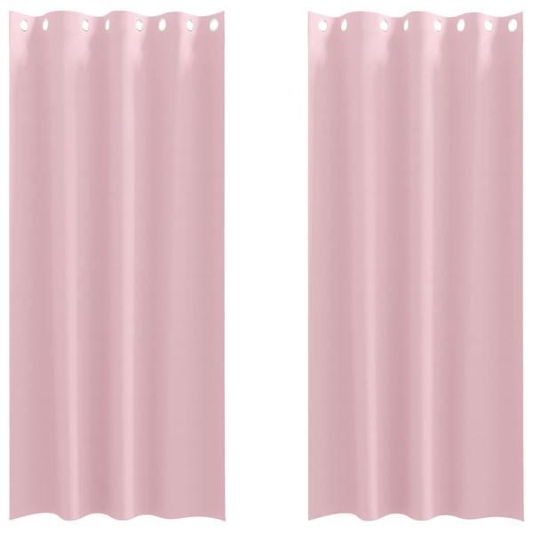 Vorhänge mit Vorhängen 2 pcs Baby Pink 260 x 140 cm Polyester