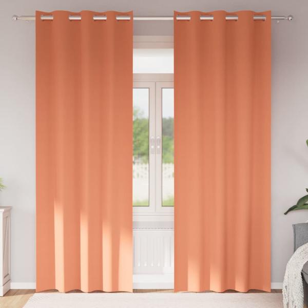 ARDEBO.de - Vorhänge mit Vorhängen 2 pcs Terrakotta 225 x 140 cm Polyester