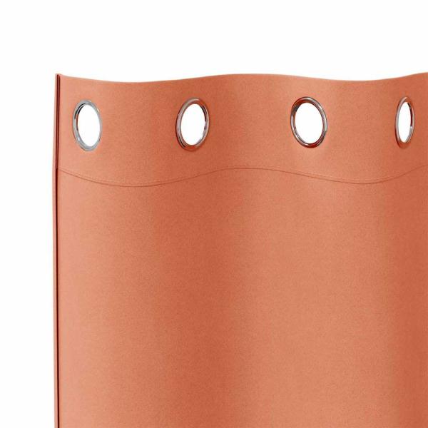 Vorhänge mit Vorhängen 2 pcs Terrakotta 260 x 140 cm Polyester